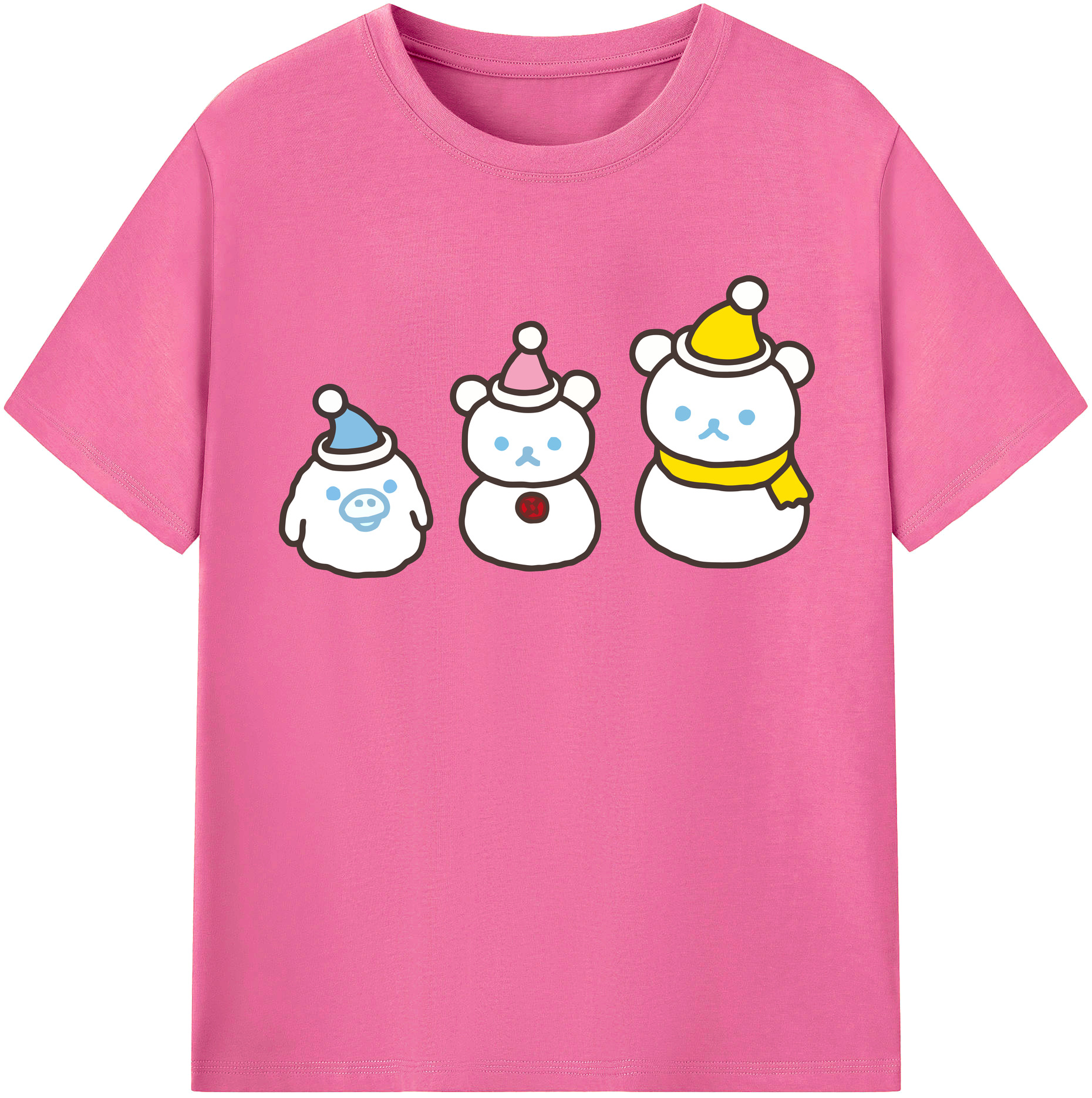 （画像用） リラックマ リラックマ キイロイトリ Rilakkuma Korilakkuma Kiiroitori レディースカジュアルプリントTシャツ（綿100％）